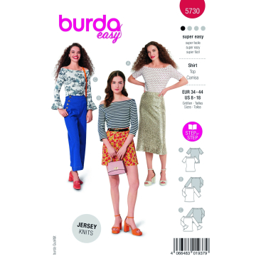 Naaipatroon Burda 5730 Shirt, Nl/Dui/En/Fr