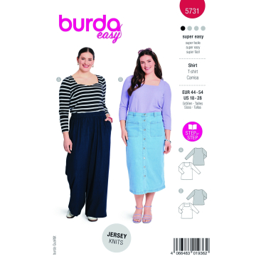 Naaipatroon Burda 5731 Shirt, Nl/Dui/En/Fr