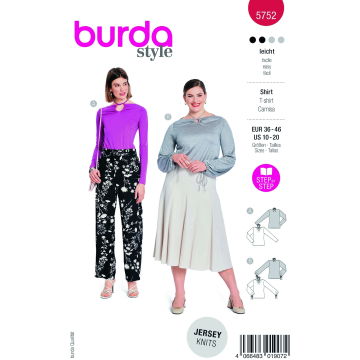 Naaipatroon Burda 5752 Shirt, Nl/Dui/En/Fr