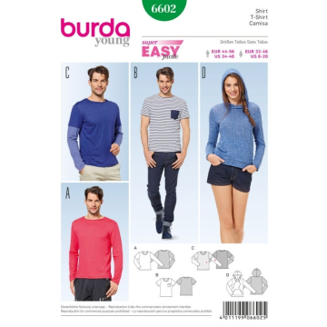 Schnittmuster Shirt, Burda 6602