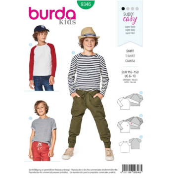 Patron Burda 9346 Shirt, en français