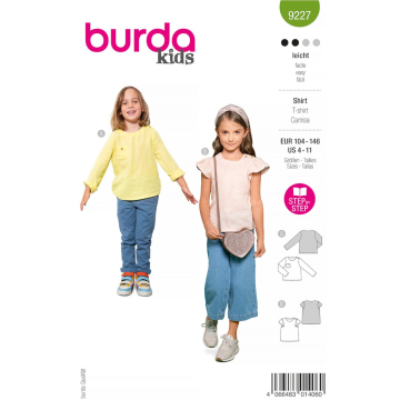 Patron Burda 9227 t-shirt enfant, version papier, en français