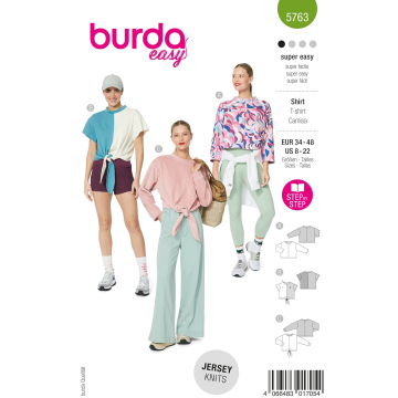 Naaipatroon Shirt Dames, Burda 5763, Nl/Dui/En/Fr