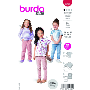 Patron Burda 9205 t-shirt enfant, version papier, en français