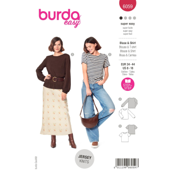 Schnittmuster Shirt und Bluse, Burda 6059