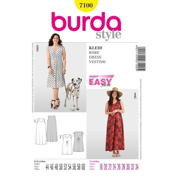 Patron Burda 7100 Robe d'été, en français