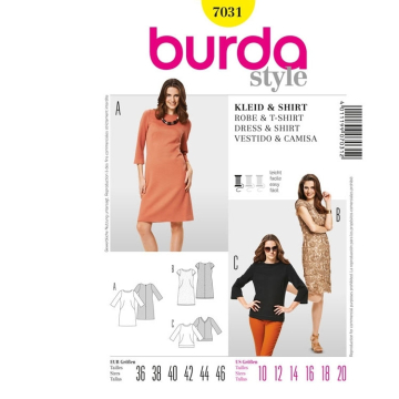 Patron Burda 7031 Robe & Blouse, en français