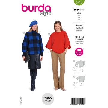 Schnittmuster Sweater, Burda 5716