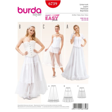 Patron Burda 6739 Jupon, en français