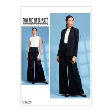 Naaipatroon Vogue 1620 designer combinatie, maat 32-40, Dui/En/Fr