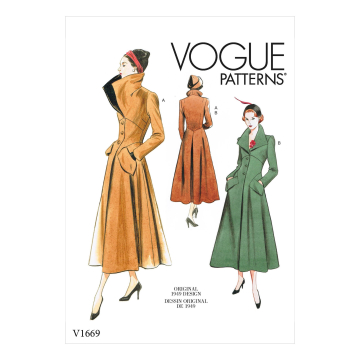 Pattern Vogue 1669 Mantel Gr. 32-40, Dui/En/Fr