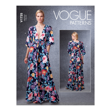 Patron Vogue 1735 robe, taille 42-50, en français
