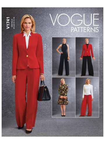 Naaipatroon Vogue 1741 combinatie, maat  40-48, Dui/En/Fr