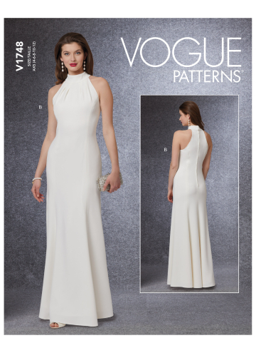 Patron Vogue 1748 robe, taille 30-38, en français
