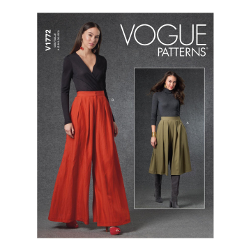 Naaipatroon Vogue 1772 broek, maat  34-52, Dui/En