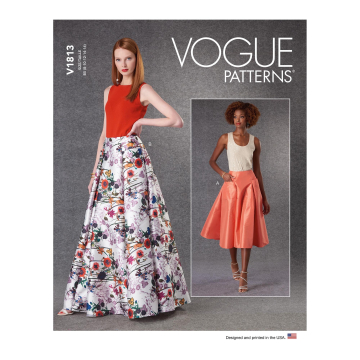 Patron Vogue 1813 jupe femme, taille 34-42, en français