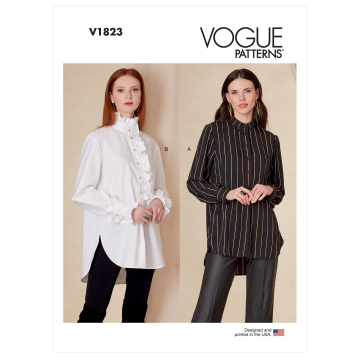 Naaipatroon Vogue 1823 blouse, maat 42-50, Dui/En/Fr