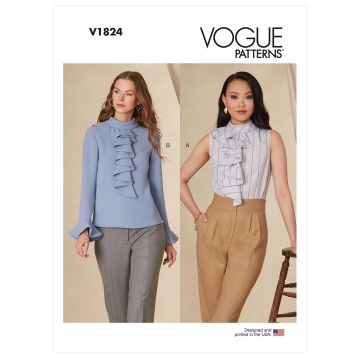 Naaipatroon Vogue 1824 blouse, maat 34-42, Dui/En/Fr