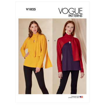 Naaipatroon Vogue 1825 shirt met lange mouwen maat 32-48, Dui/En/Fr
