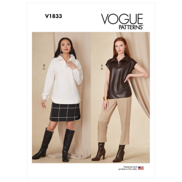 Naaipatroon Vogue 1833 combinatie, maat 32-48 Dui/En/Fr
