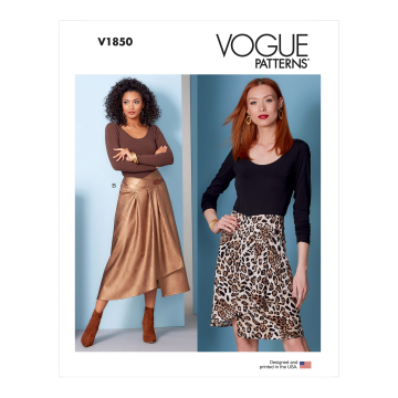 Patron Vogue 1850 jupe femme, taille 34-42, en français