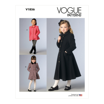 Naaipatroon Vogue 1856 kinderjas, maat 122-134, Dui/En/Fr