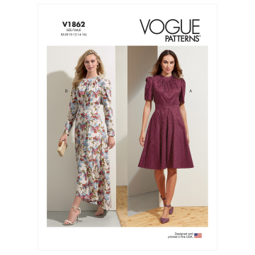 Naaipatroon Vogue 1862 jurk, maat 34-42, Dui/En/Fr