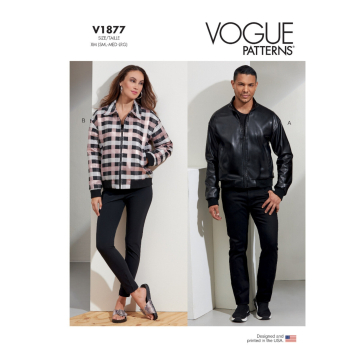 Naaipatroon Vogue 1877 Unisex jas, mt. 48-56, Dui/En/Fr