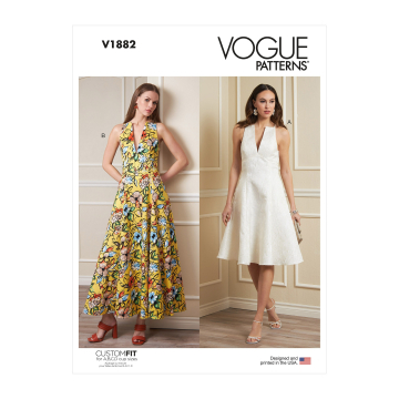 Naaipatroon Vogue 1882  jurk, maat 34-42 Dui/En/Fr