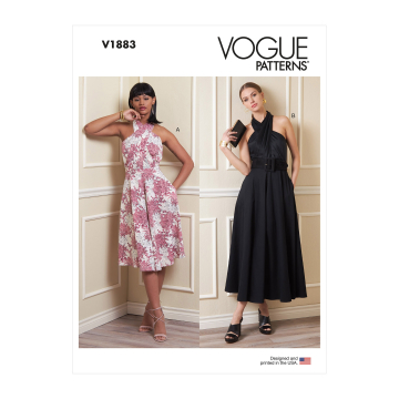 Naaipatroon Vogue 1883  jurk, maat 40-48 Dui/En/Fr