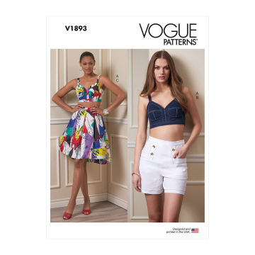 Naaipatroon Vogue 1893 combinatie, maat 32-40 Dui/En/Fr