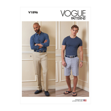 Naaipatroon Vogue 1896 heren broek, maat 44-50 Dui/En/Fr