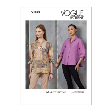 Naaipatroon Vogue 1899 designer blouse, maat 32-40 Dui/En/Fr