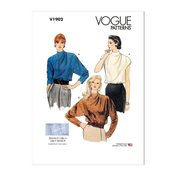 Naaipatroon Vogue 1902 Vintage Shirt, maat 42-50 Dui/En/Fr