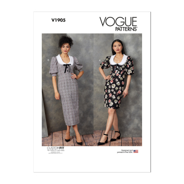 Naaipatroon Vogue 1905  jurk, maat 34-42 Dui/En/Fr