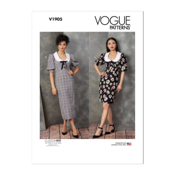 Naaipatroon Vogue 1905  jurk, maat 44-52 Dui/En/Fr