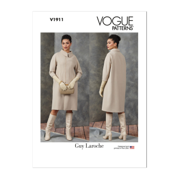 Naaipatroon Vogue 1911 designer mantel, maat 34-42 Dui/En/Fr