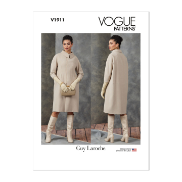 Naaipatroon Vogue 1911 designer mantel, maat 42-50 Dui/En/Fr