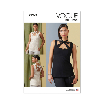 Naaipatroon Vogue 1922 blouse, maat 42-50 Dui/En/Fr