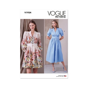 Naaipatroon Vogue 1934  jurk, maat 34-42 Dui/En/Fr