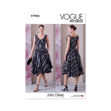 Naaipatroon Vogue 1935 jurk, maat 34-42 Dui/En/Fr