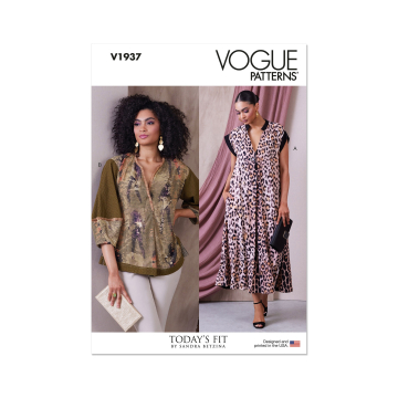 Patron Vogue 1937 blouse/robe femme, taille 32-48 en français