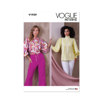 Naaipatroon Vogue 1939 blouse, maat 34-42 Dui/En/Fr