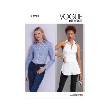 Naaipatroon Vogue 1956 blouse, maat 32-40 Dui/En/Fr