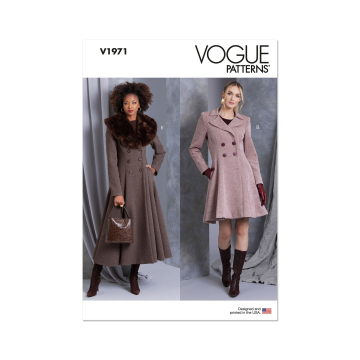 Naaipatroon Vogue 1971 mantel, maat 32-40, Dui/En/Fr