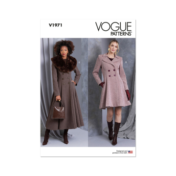 Naaipatroon Vogue 1971 mantel, maat 42-48, Dui/En/Fr