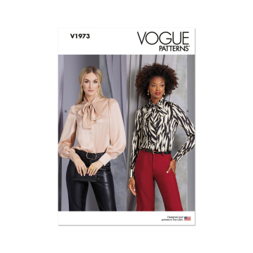 Naaipatroon Vogue 1973 blouse, maat 32-40 Dui/En/Fr