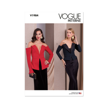 Naaipatroon Vogue 1984 top, maat 34-42, Dui/En/Fr