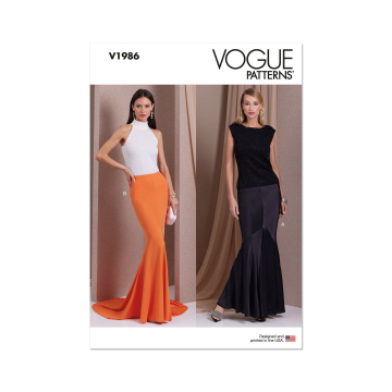 Naaipatroon Vogue 1986 jurk, maat 34-42 Dui/En/Fr