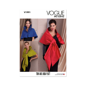 Naaipatroon Vogue 1991 Cape, maat S-L, Dui/En/Fr